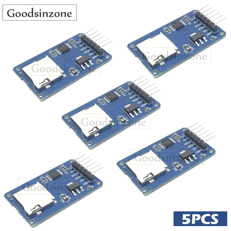 Sd Card Module Spi - 5-pack micro SD-kaartlezermodule voor Arduino -
