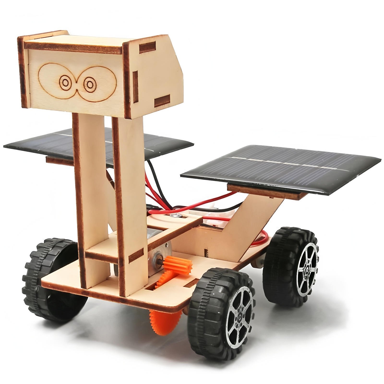 Diy Electronics Kids - Zonne-auto maankundiging voertuig kinderen diy handgemonteerd