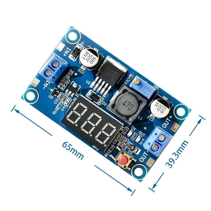 Diy Electronics Power Supply - LM2596 voedingsmodule met display 3A 2.5-40V