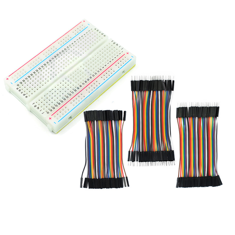 Breadboard Jumper Wire - 400-punts broodplankkit met Dupont-kabel en doorverbindingsdraad,