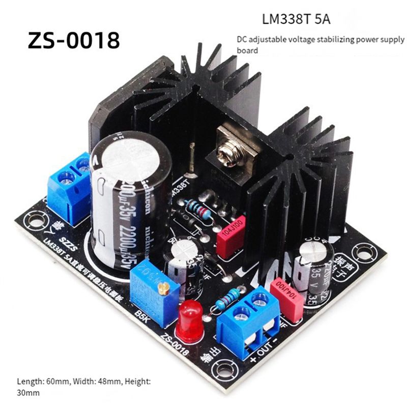 LM338 5A Uitgangsinstelbare li - Diy Electronics Power Supply recensie en prijs