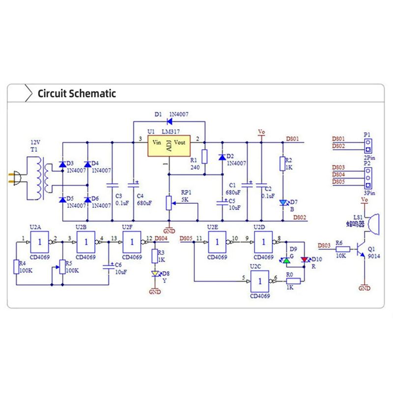 BHTS-2X LM317 Verstelbare span - Diy Electronics Power Supply recensie en prijs