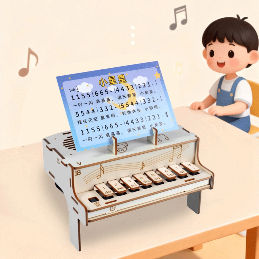 DIY houten elektronische piano - Diy Electronics Kids recensie en prijs