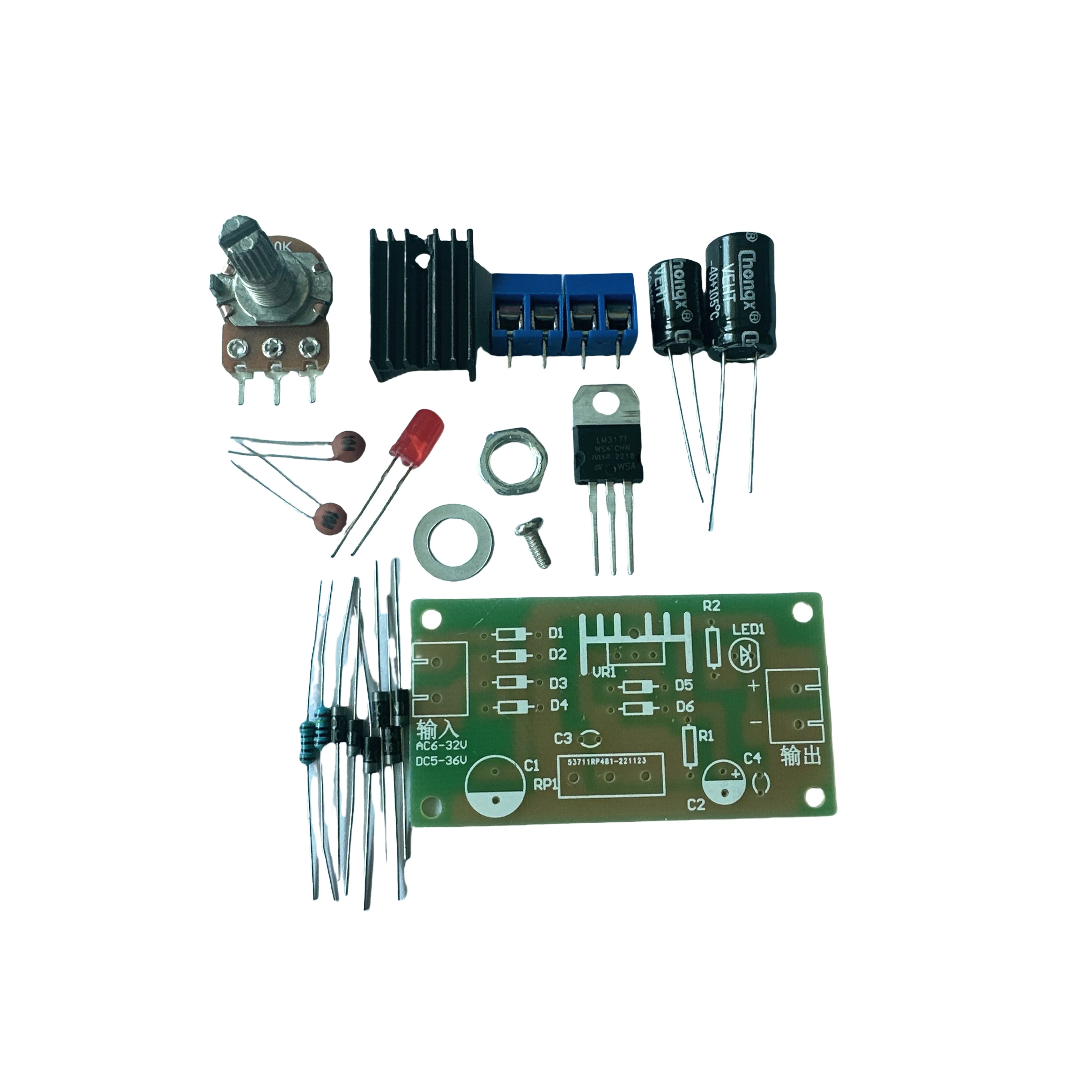 LM317 Verstelbare geregelde vo - Diy Electronics Power Supply recensie en prijs